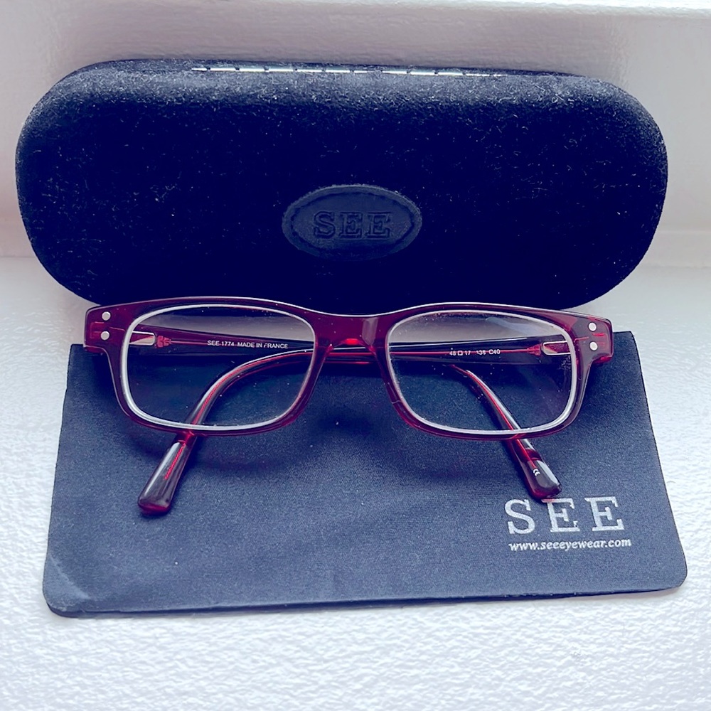SEE Red Eye Glass Frames made in France